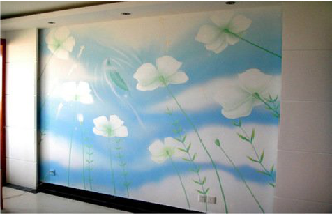 大悟画墙绘怎么画好白云的蓬松感？