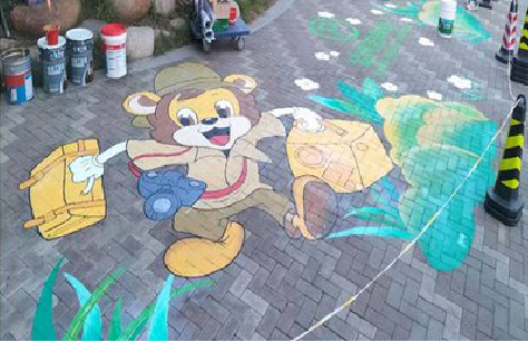 大悟夏季画地面彩绘会遇到的问题