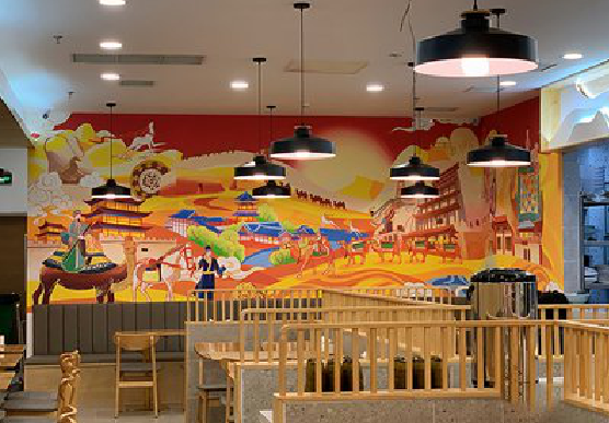 大悟商业空间彩绘介绍。