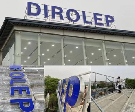 大悟楼顶发光字安装的注意事项。